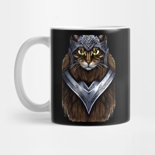 Viking Cat in Armour Mug